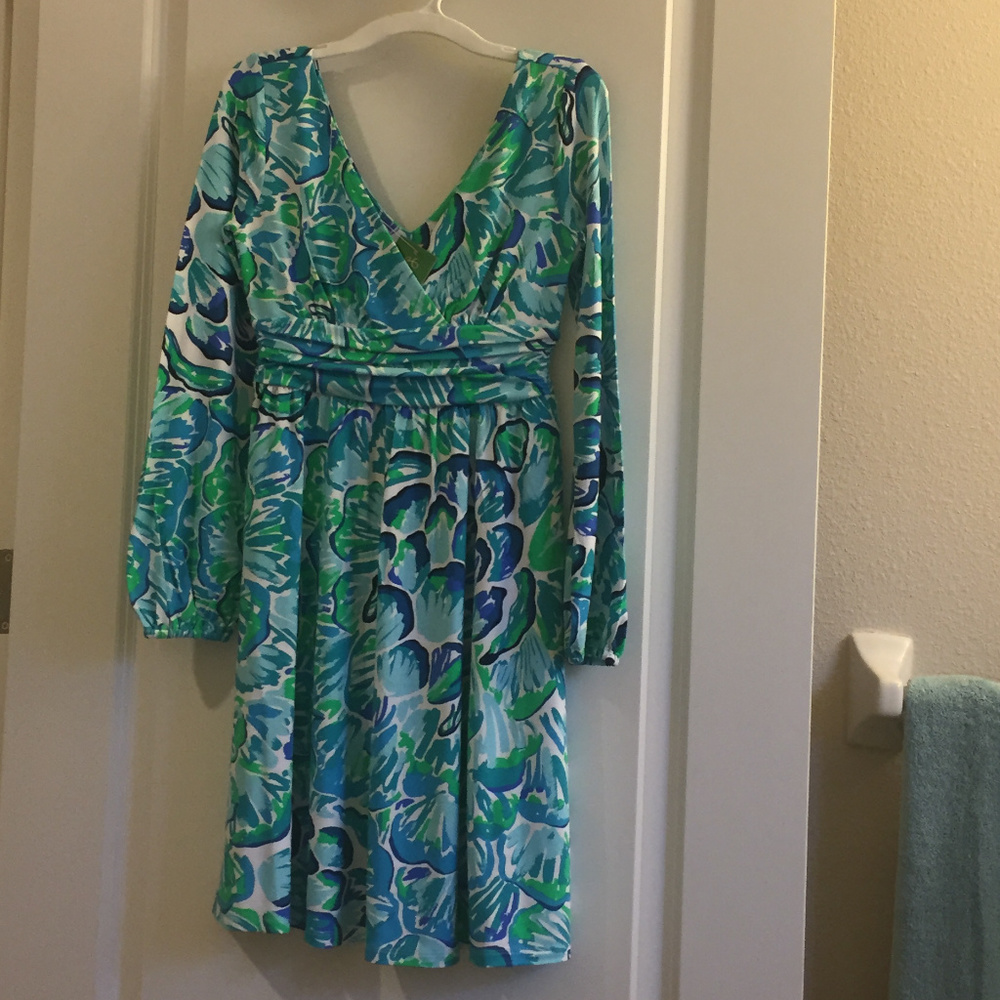 Lilly Pulitzer Fleur Dress Agate Green Lazy River